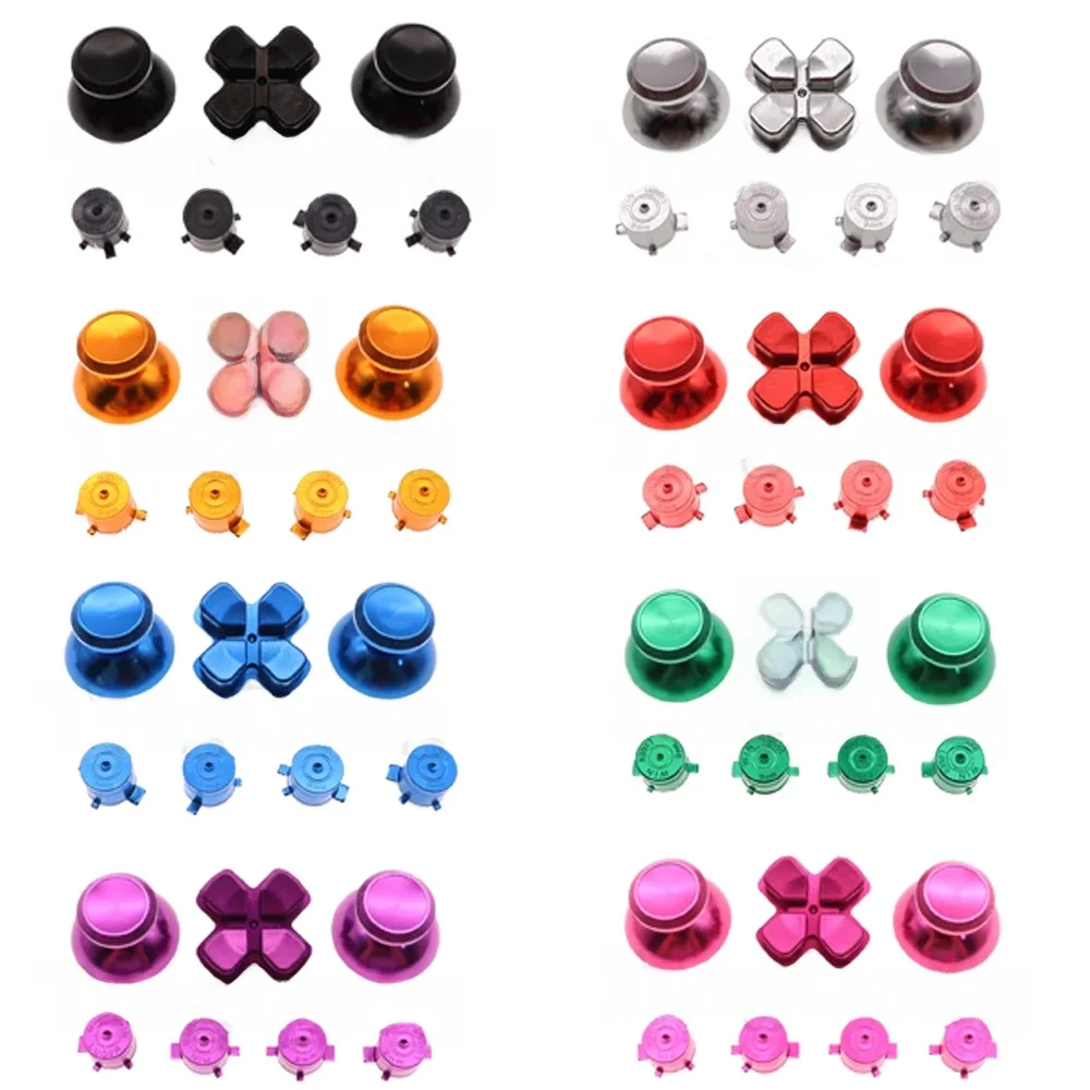 Baguettes métalliques personnalisées, contrôleur analogique, boutons Bullet, Chrome D-Sub, manettes Sony PS5, or, noir, rouge, bleu