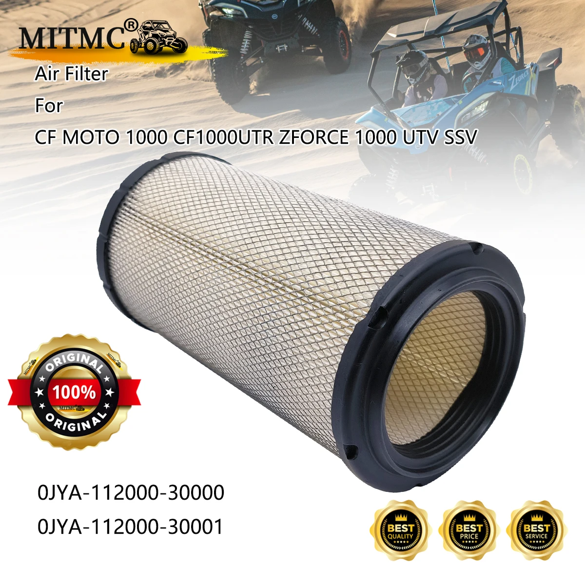 

Air Filter For CF 1000cc CF1000UTR UFORCE ZFORCE 1000 UTV SSV Go Kart Parts Number 0JYA-112000-30000 0JYA-112000-30001