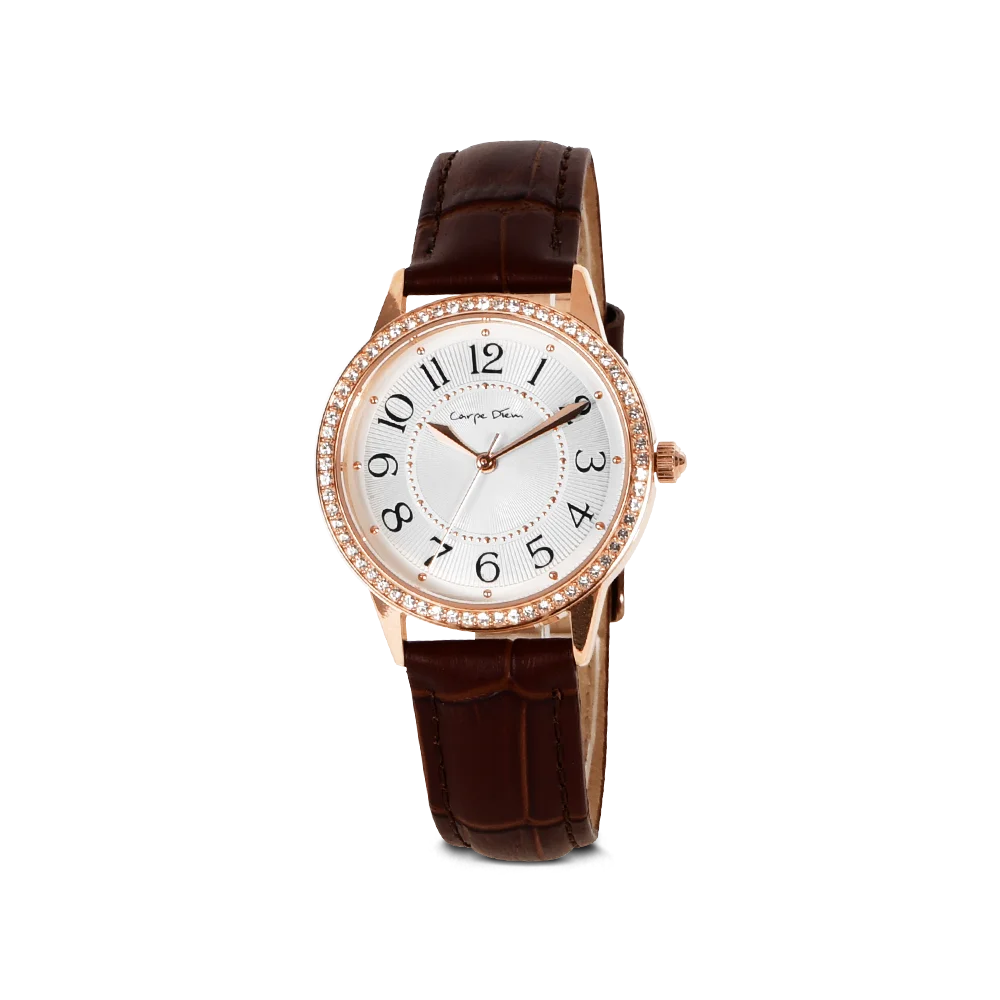 ساعة من الجلد للنساء من Lawrence Carpe Diem ، الموضة النسائية