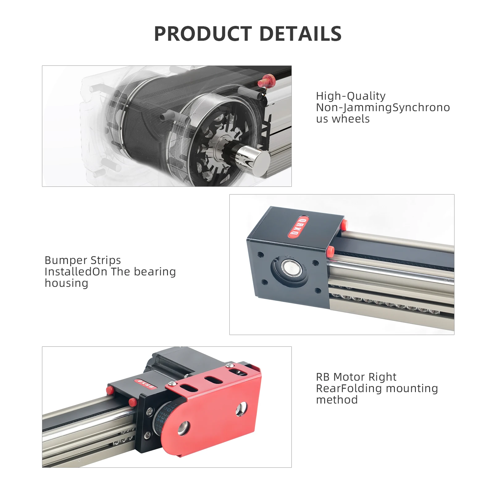 QRXQ Rxp50 High-Speed Low-Noise Guide 1000mm 1100mm 1200mm Rail Dual-Rail Belt-Driven Actuator Cnc Linear Sliding Guide Rail