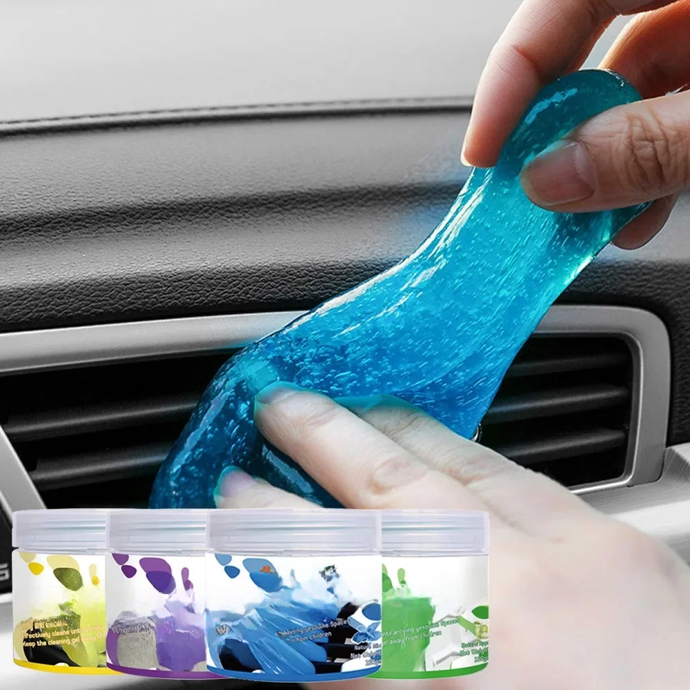Car Cleaning Gel Reusable Keyboard Dust Remove Gel Automobile Interior Air Vent Clean Magic Mud Slime Household Cleaning Tool