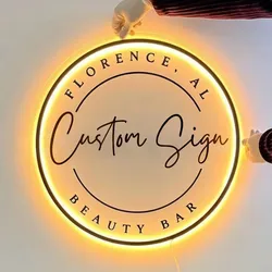 Custom Backlit Acrylic Sign Acrylic Logo Sign LED Business Sign Salon Decor Sign Backlit Logo Sign Custom shape LED Logo Sign