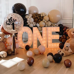 Nomor 4ft 5ft Surat Tenda LED Besar Dengan Lampu Surat Bohlam LED Untuk Pernikahan Surat CINTA Menyala Kustom 12 surat tenda penjualan terbaik 4 kaki - №