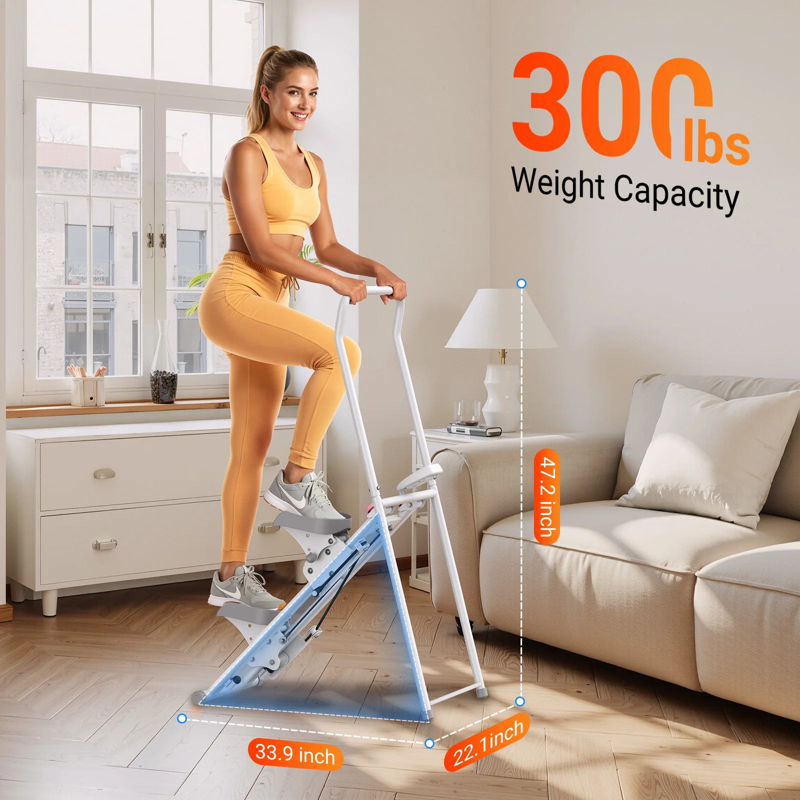 MERACH Trapmachine voor Thuisgym Oefeningen Nieuwe Versie Verticale Klimmachine Volledige Lichaamsworkout Compacte Inklapbare Cardio Stepper