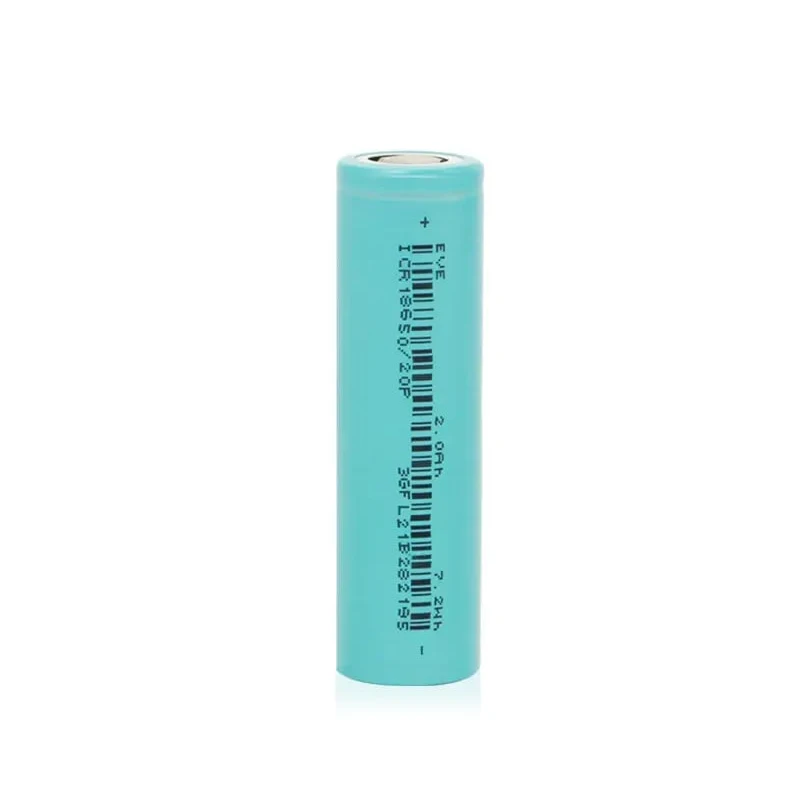 100pcs EVE 18650 3.7v 2000mah Grade A Cylindrical Lithium Battery for Electric Vehicles