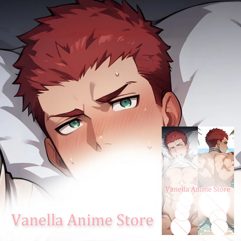 Dakimakura Vulcan Joseph Fire Futa Anime Pillowcase Life size Double sided Print Body Pillow Cover