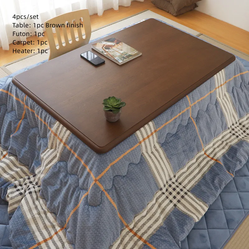 4pcs/set Kotatsu Table Futon Carpet Heater Japanese-Style Stove Futon Winter Heating Table Hanging Heater with Comforter