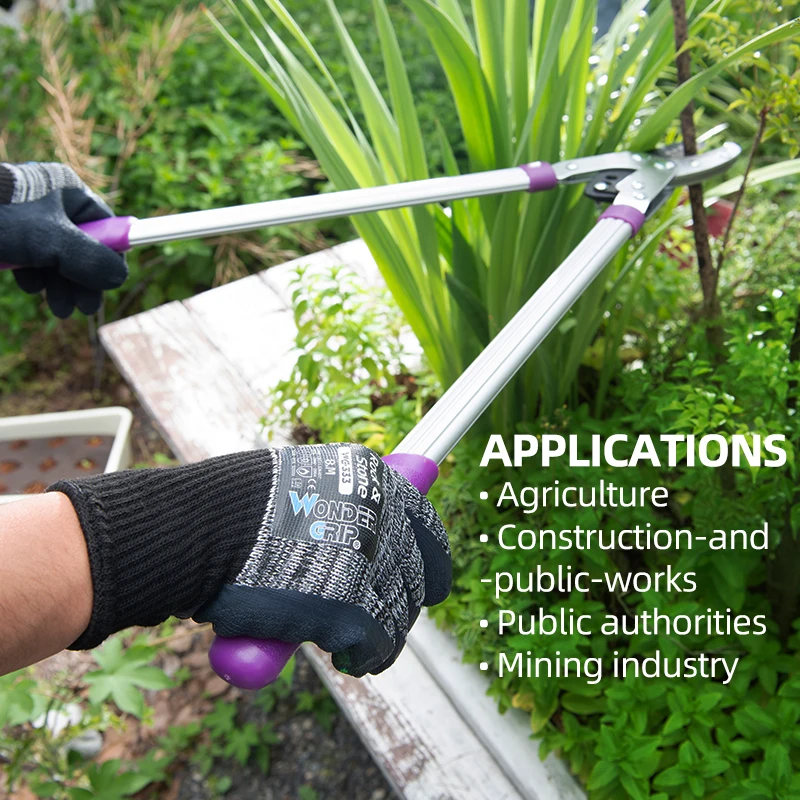 Wondergrip AntiCut Cold Resistant Safety Work Gloves Double Latex Coating Palm Cotton Polyester Liner Heat Insulation up to 100℃