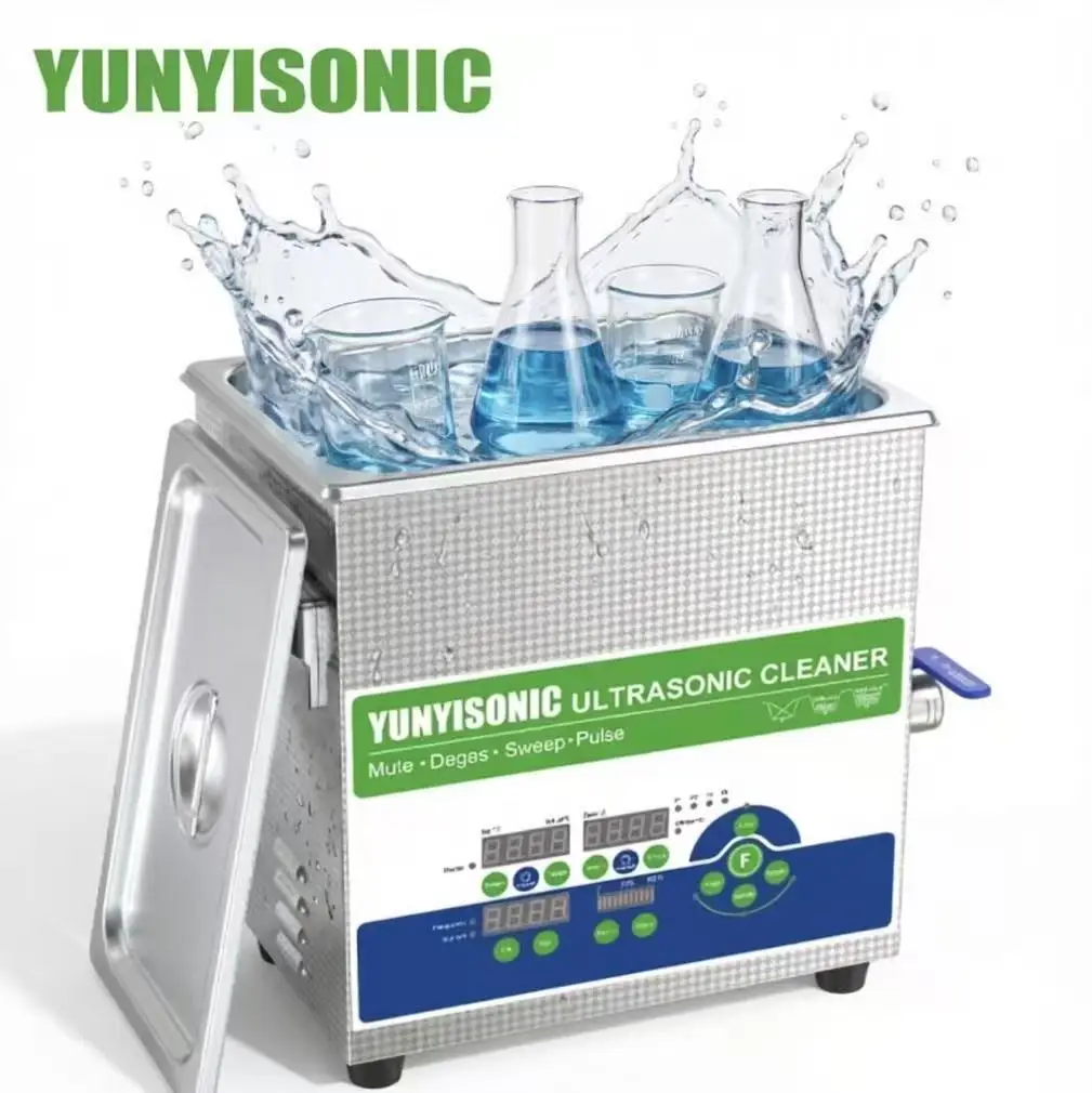 YUNYISONIC Premium Lab Ultrasonic Cleaner Quiet Mode Sweep Adjustable Power For Laboratory Glassware Cleaning | 1 Year Warranty