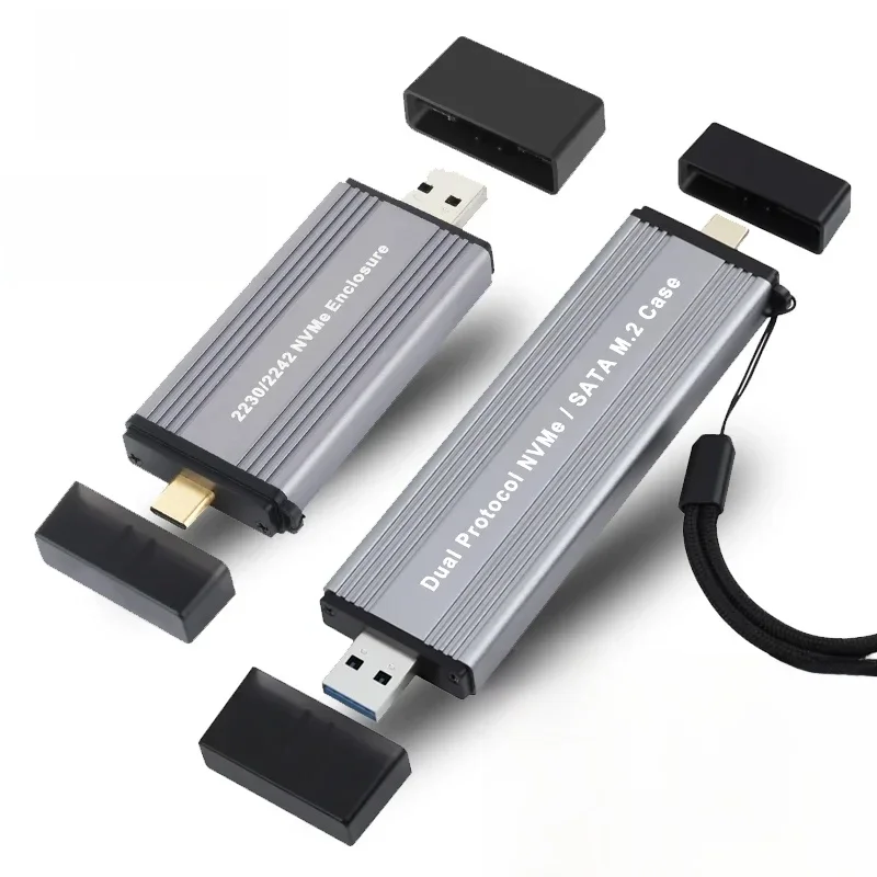Obudowa M.2 NVME NGFF SATA Dual Protocols M2 SSD Case USB 3.2 Type C SSD Adapter 10Gbps do NVMe SATA Zewnętrzna obudowa dysku twardego — zdjęcie produktu 7