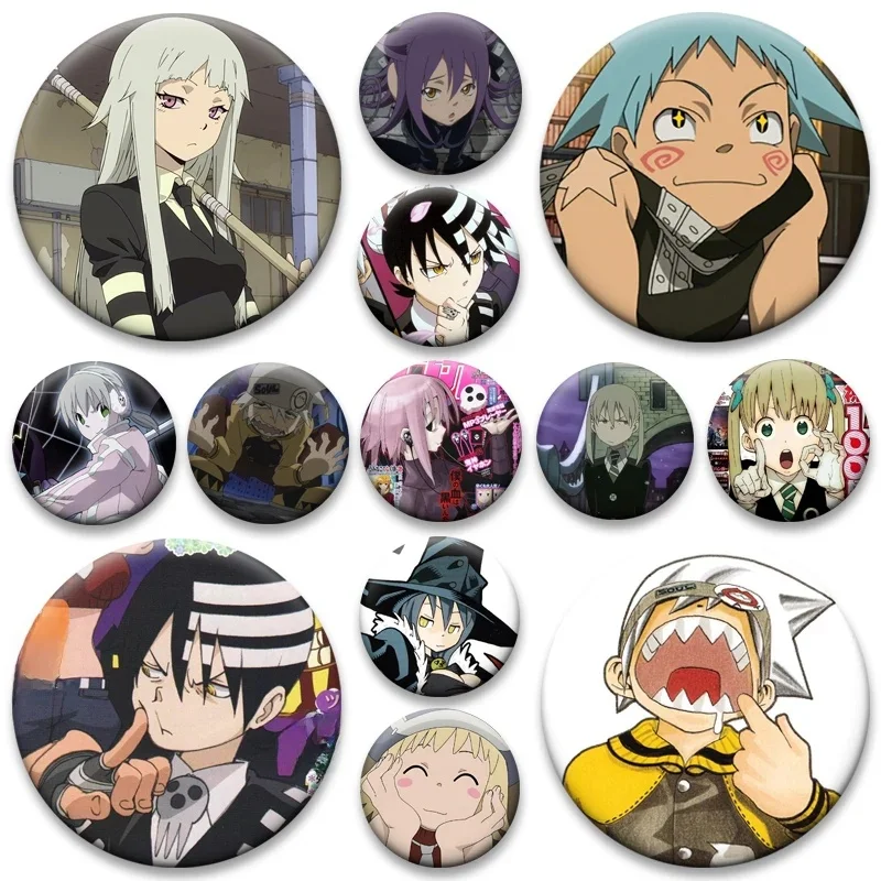 Broches Soul Eater, épingles à revers, figurine de dessin animé Maka Albarn Death The Kid, Badge pour sac à dos, accessoires de décoration de vêtements