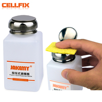 JAKEMY Alcohol Bottle 120/180ML with Stainless Steel Bottle Cap for Mobile Phone Repair Clean Anti Static Liquid Plastic