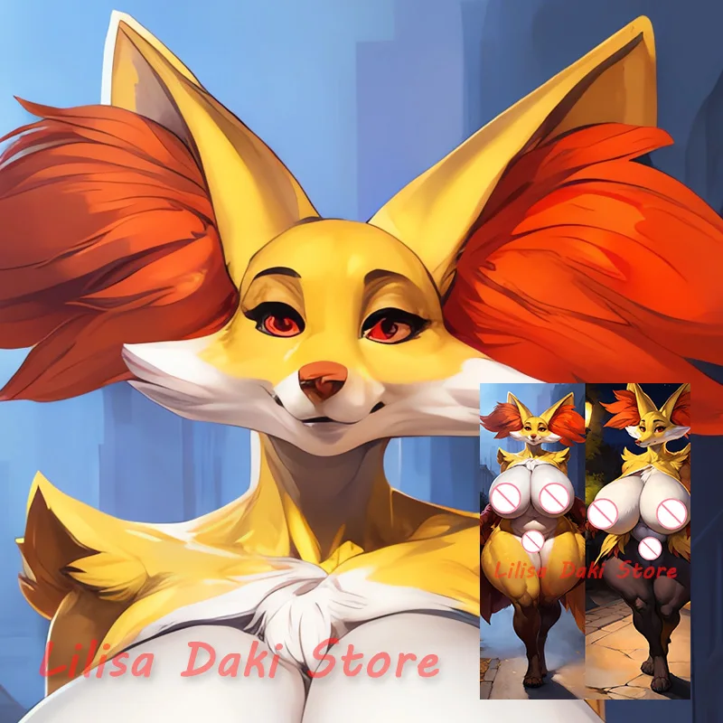 

Подушка Dakimakura Delphox пушистая аниме наволочка с двусторонним принтом наволочка в подарок