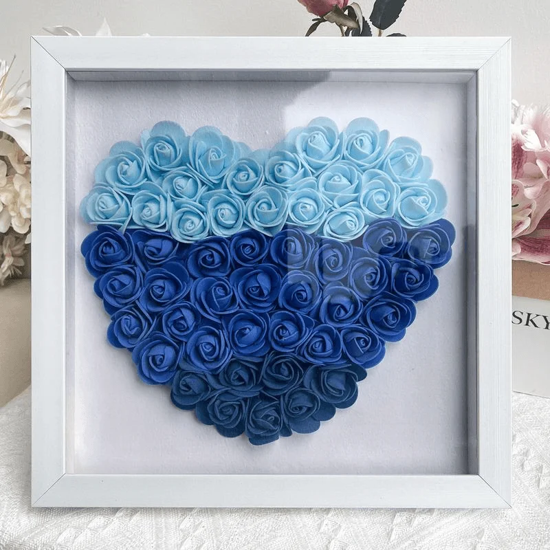 Custom Flower Shadow Box Handcrafted Gift