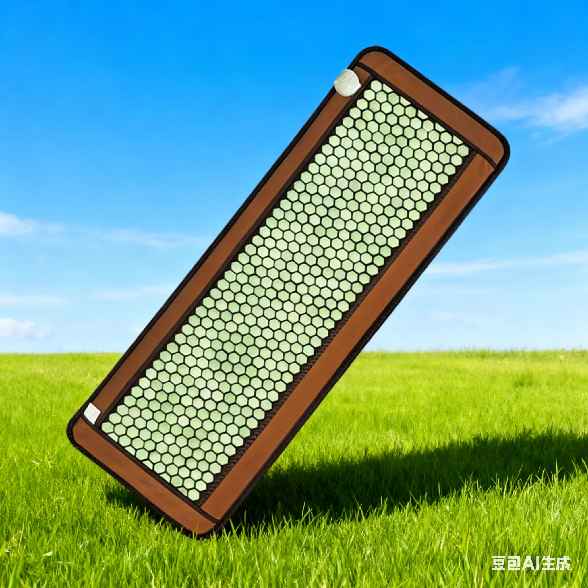 

Natural Jadeite Tourmaline Heating Massage Pad Emerald Infrared Yoga Pad To Relieve Inflammation And Back Pain