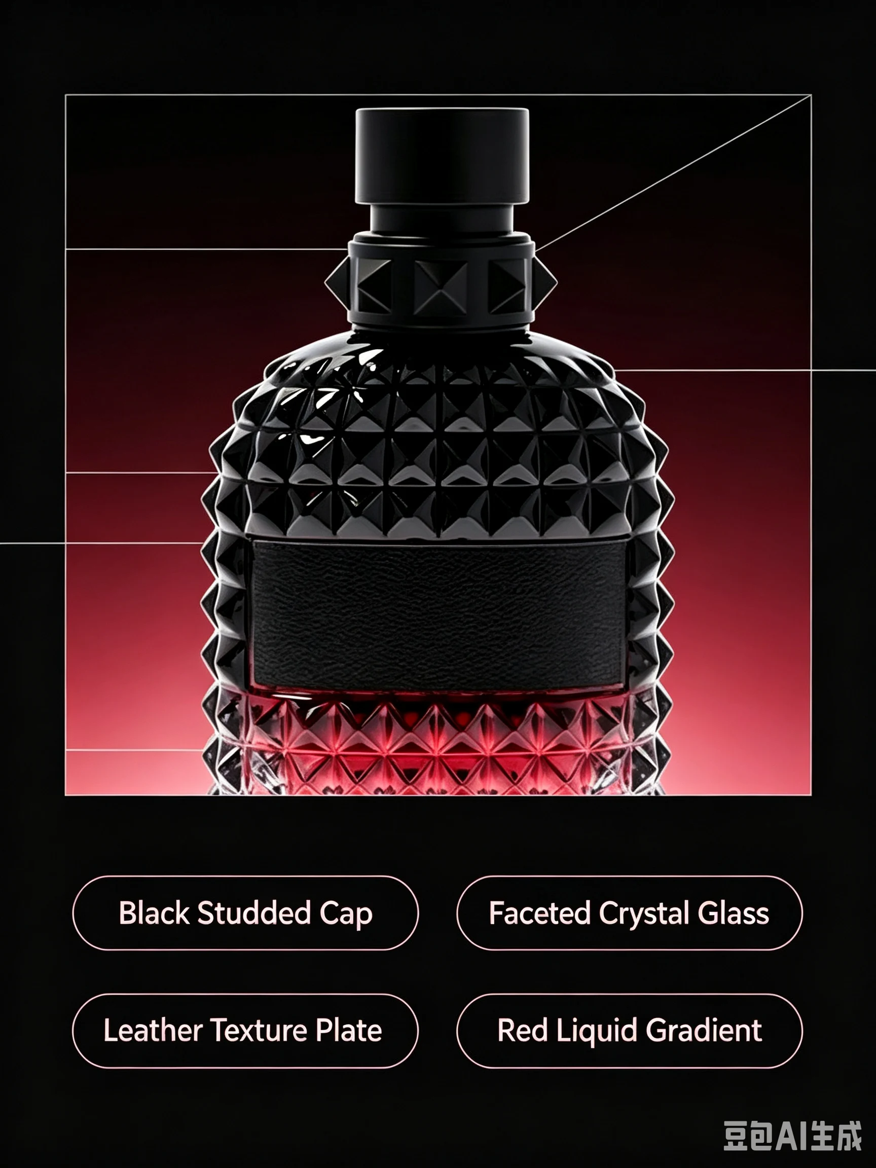 Uomo Born in Roma Intense EDP 3.4 Fl Oz 100ml, Deep Woody Leather Spicy Aromatic Men's Cologne with Bergamot Lavender Vanilla Cedar Musk, Long Lasting Bold Scent with Strong Projection for Night Out Date Evening Fall Winter, Luxury Gift for Him Same Origi