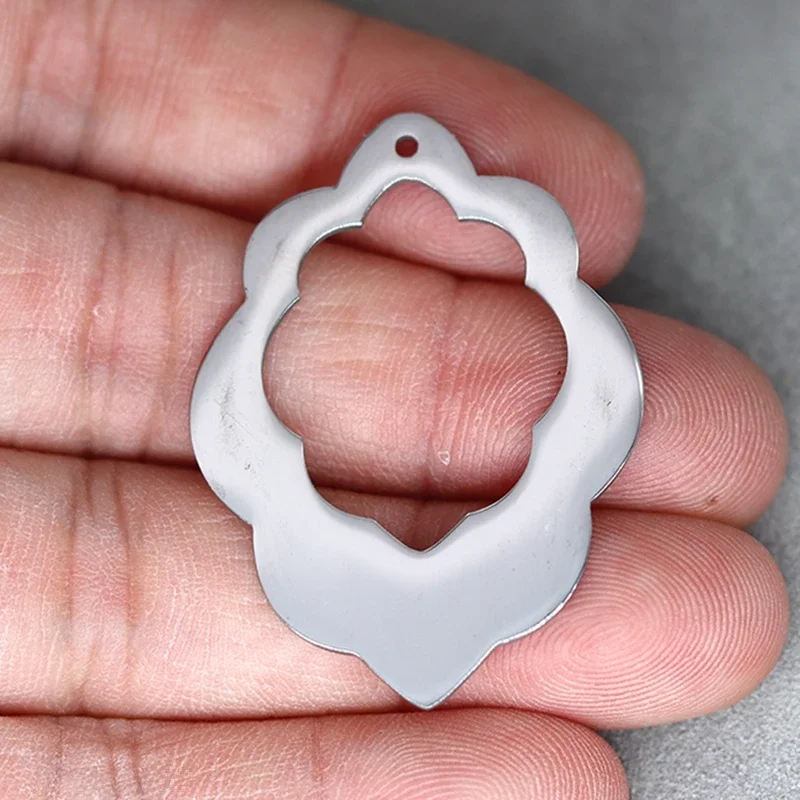 Breloques Géométriques en Forme de Goutte d'Eau pour Bijoux, Boucles d'Oreilles, Collier, Pendentif en Métal en Acier Inoxydable, 3 Pièces