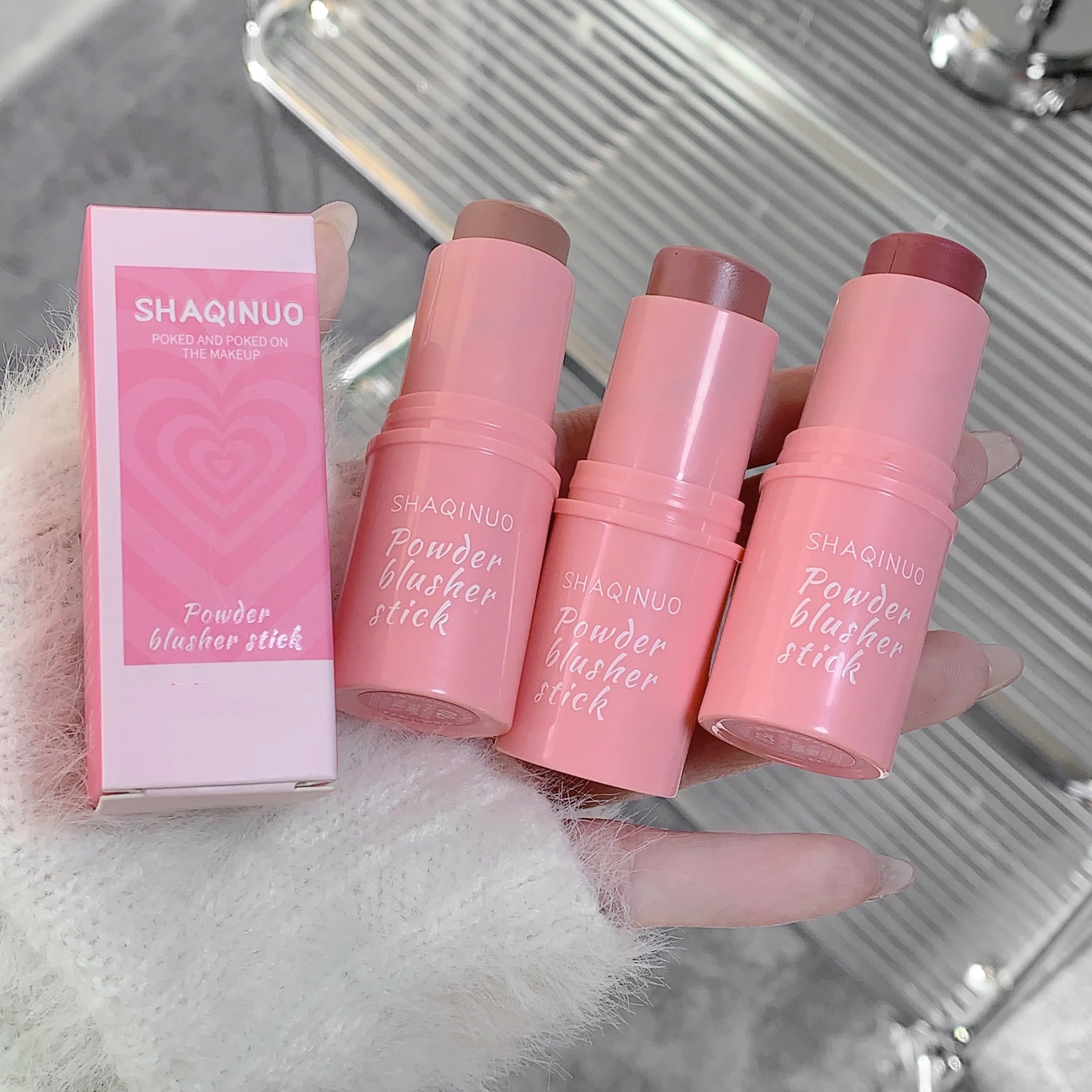 Colorete en barra multifuncional, acabado mate, crema colorete iluminadora para maquillaje natural diario, perfecto para maquillaje facial diario,