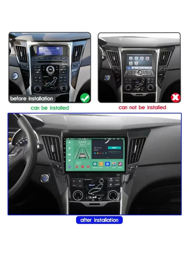 Hyundai YF Sonata (Advanced) 9 ”2009 2010 2011 2012 2013 2014 Android navigation