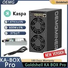 

Бесплатная доставка, Goldshell KA Box Pro Kaspa Miner 1.6th/s 600 Вт, домашняя Майнинг с блоком питания, в наличии