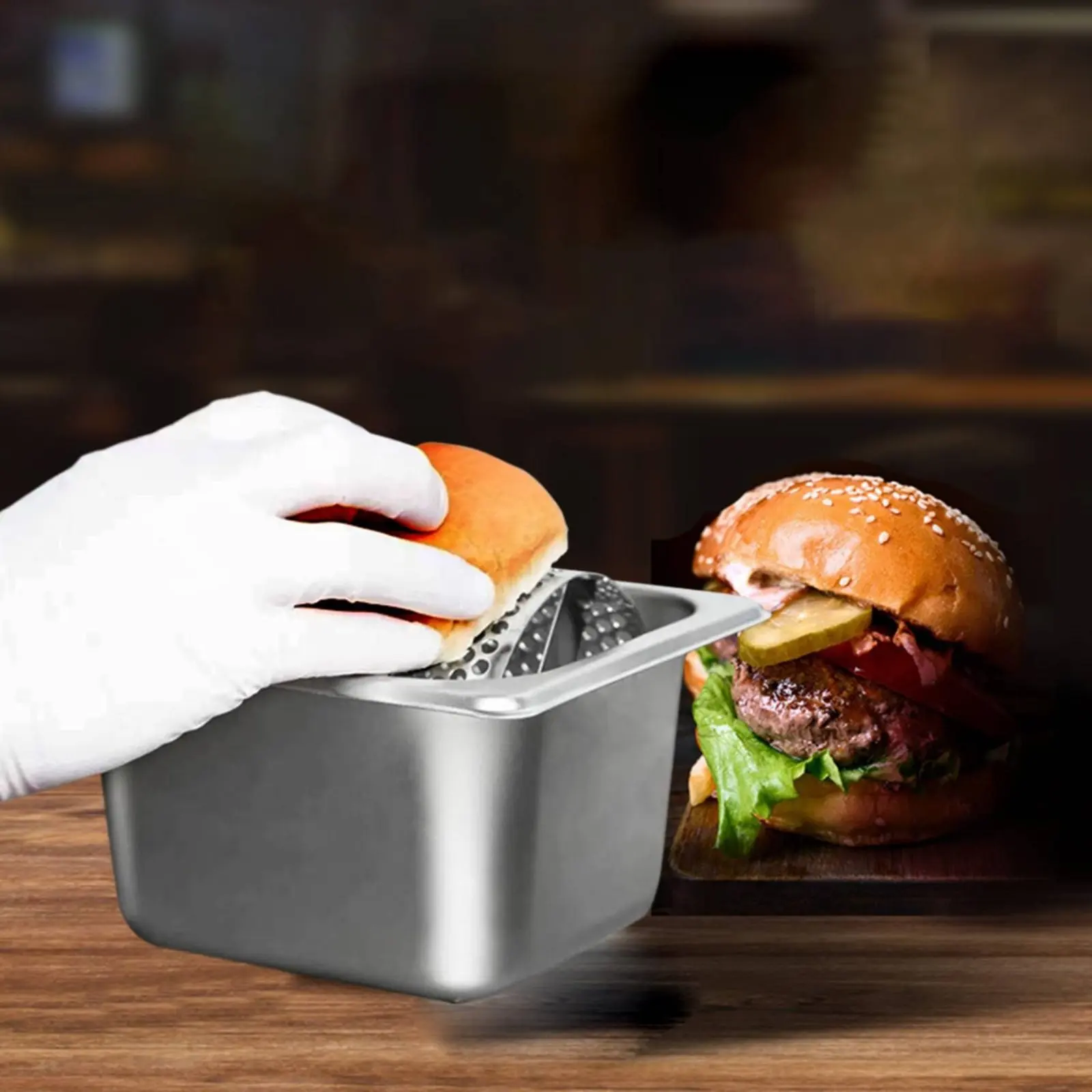Stainless Steel Burger Bun Butter Roller Easy Clean Coating Tool for Chefs Street Food Vendors Restaurateurs Grilling Essential