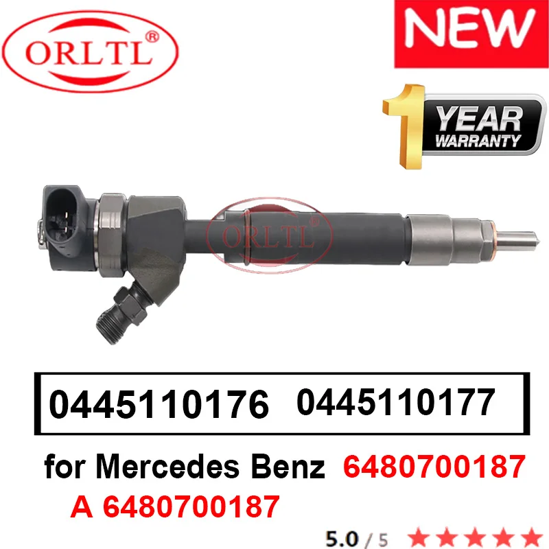 

ORLTL NEW 0445110176 0445110177 Common Rail Diesel Injector 0986435135 6480700187 A6480700187 FOR Mercedes-Benz 0 445 110 176