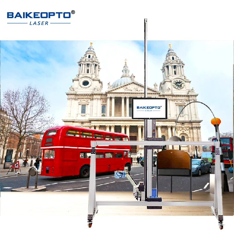 BK-UV32T GW32T AI Printer UV CMYKW 3D 2 In One Wall And Floor Vertical Printing Machine Direct Paint On Glass Metal Walls