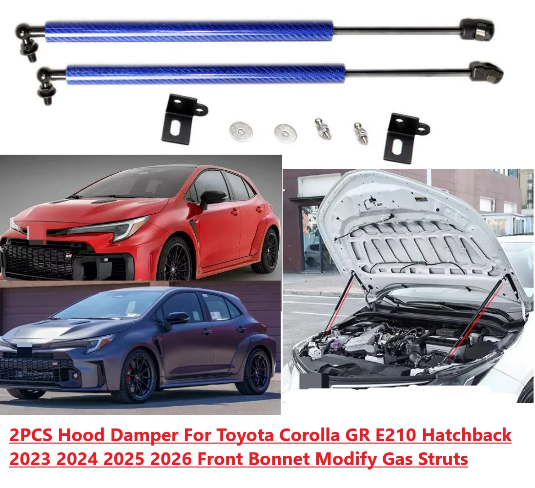 

2PCS Hood Damper For Toyota Corolla GR E210 Hatchback 2023 2024 2025 2026 Front Bonnet Modify Gas Struts Lift Support Shock Rods