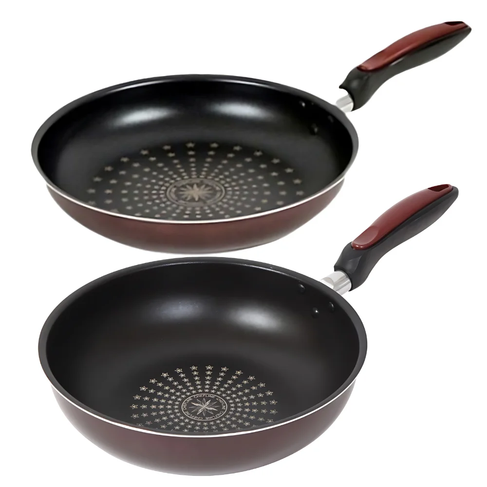 Chef line CP non stick coated frying pan + wok Court pan 2 set 22cm 28cm 30cm 32cm (made in Korea)