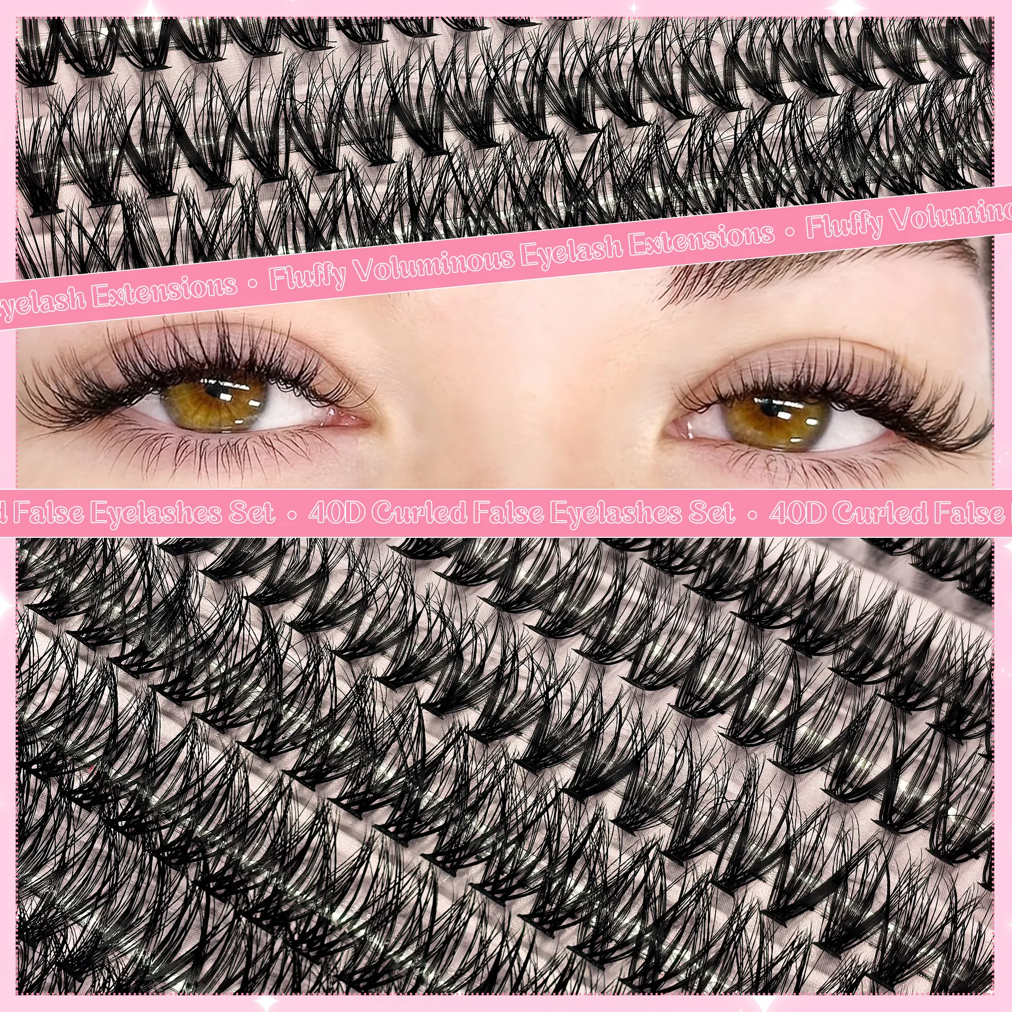 This 200-Clump Natural-Looking Eyelash Kit Includes Eyelash Glue and Tweezers to Create a Unique Makeup Look.
