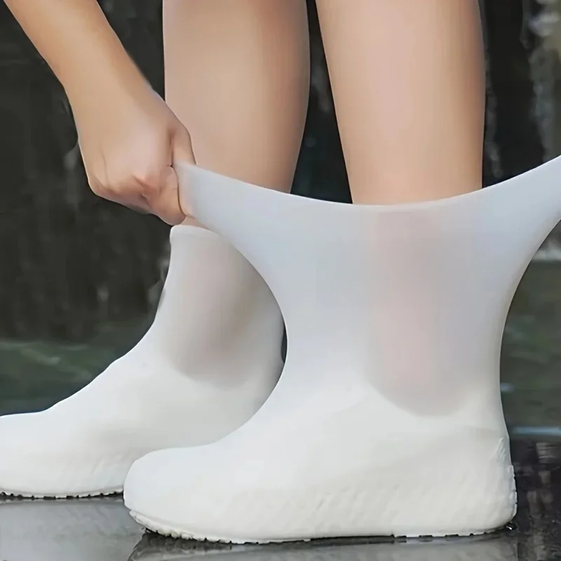 3 paires de bottes imperméables, couvre-chaussures en Silicone, protecteurs de chaussures unisexes, bottes de pluie pour intérieur et extérieur, jours de pluie réutilisables