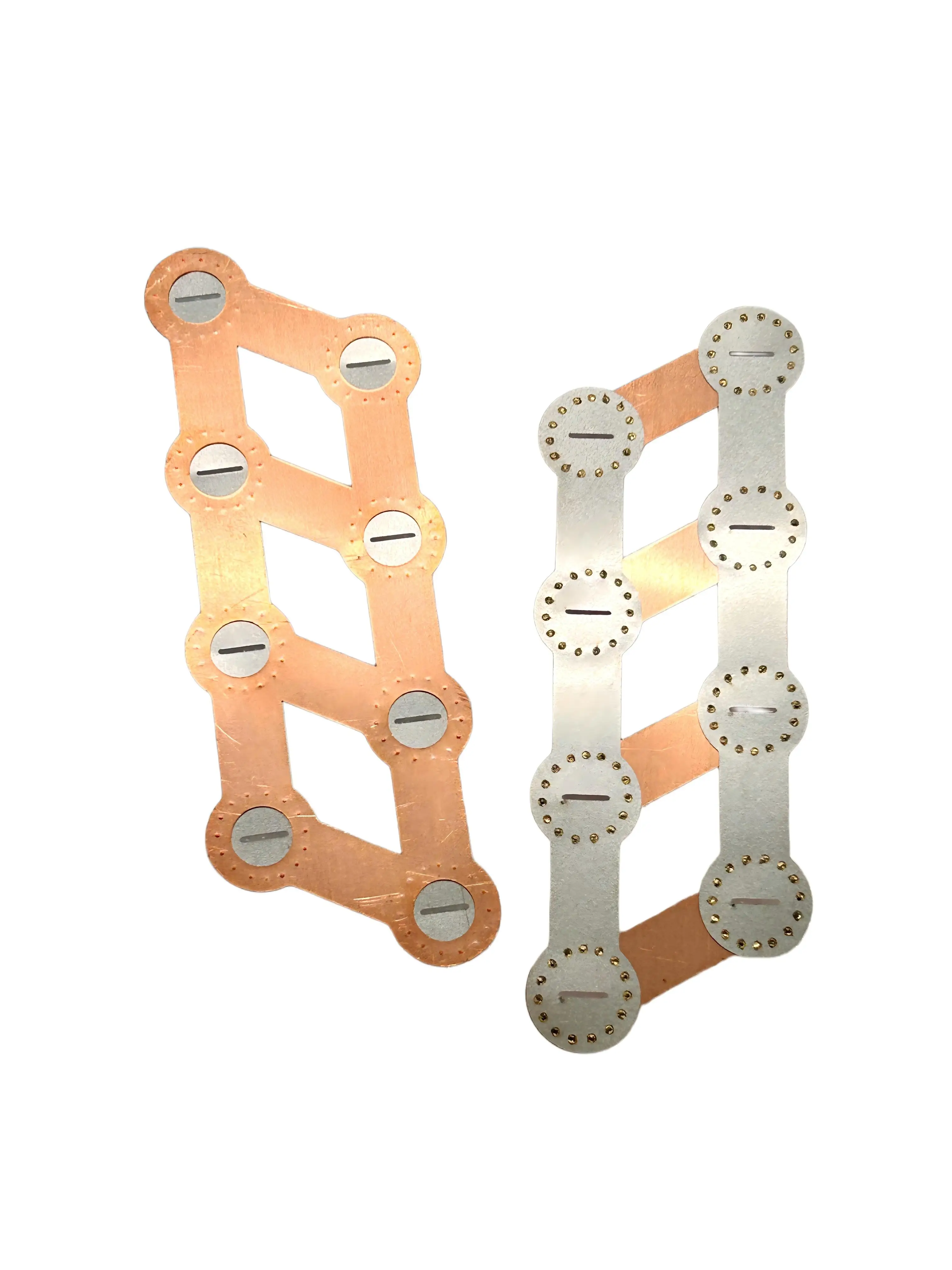 20PCS OEM Size CuNi Busbar 0.3mm Cu+0.15mm Nickel 2*4P 22.5MM Spacing Copper Nickel Composite Busbar for 21700 Battery Pack