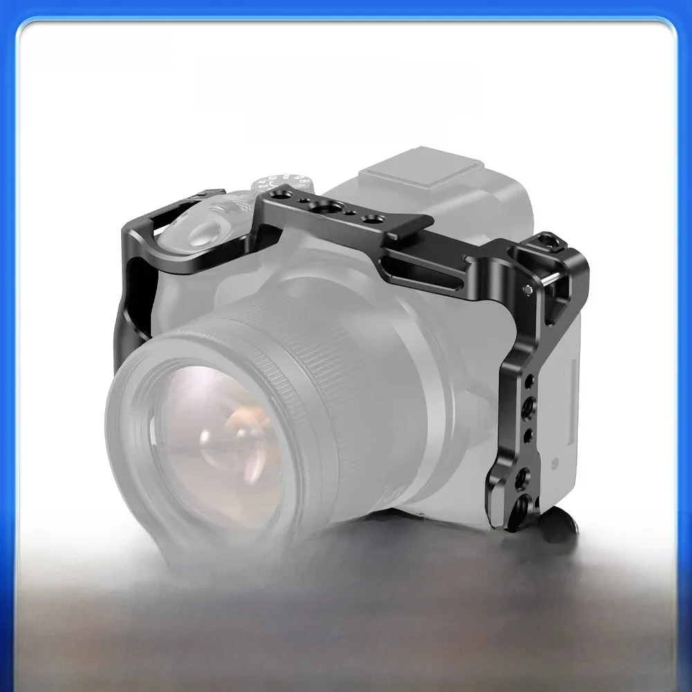 Klatka do aparatu NEEWER R50 kompatybilna z aluminiową przyponą wideo Canon EOS R50 z szyną NATO Gwint 1/4" Wiertła 3/8" ARRI Holes Rig — zdjęcie 2