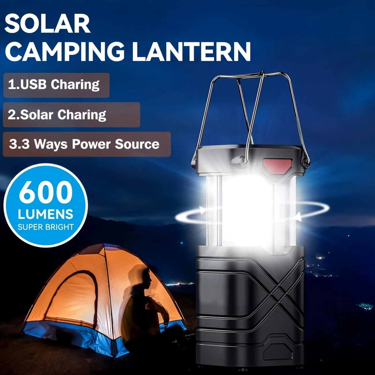 Rechargeable Solar Camping Lantern 5