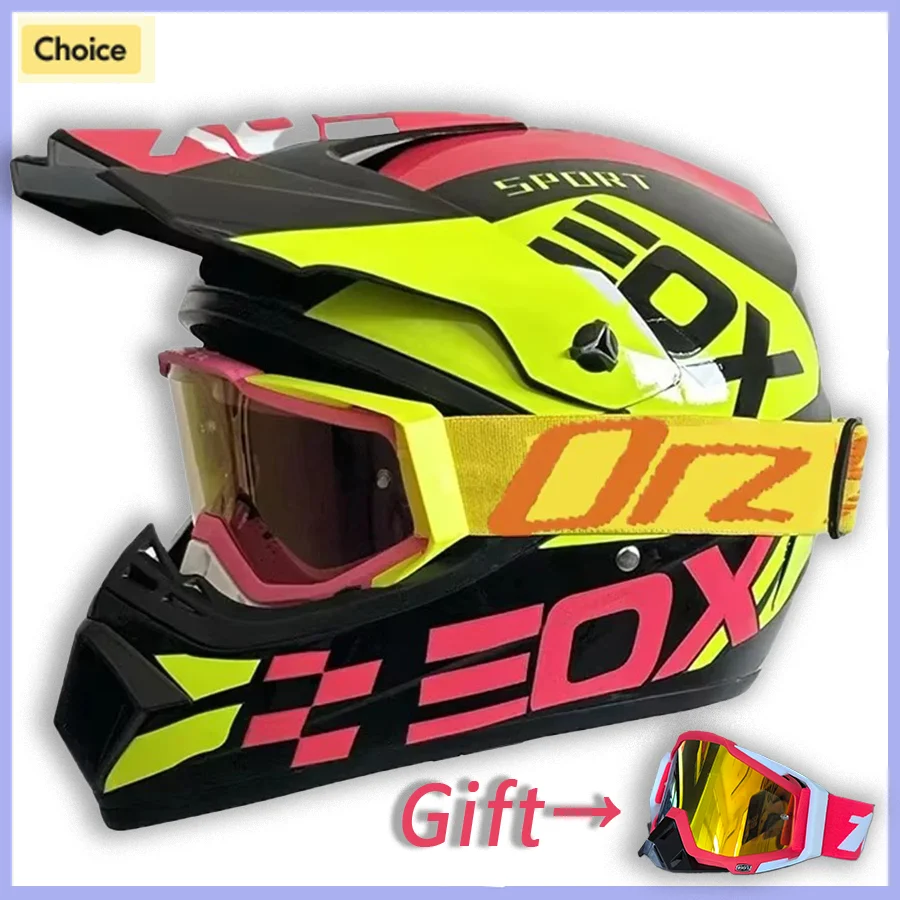 

Motorcycle Helmet Professional Motocross Off Road Gift Goggles protective Helm Children Off-road Casque Capacete De Motocicleta