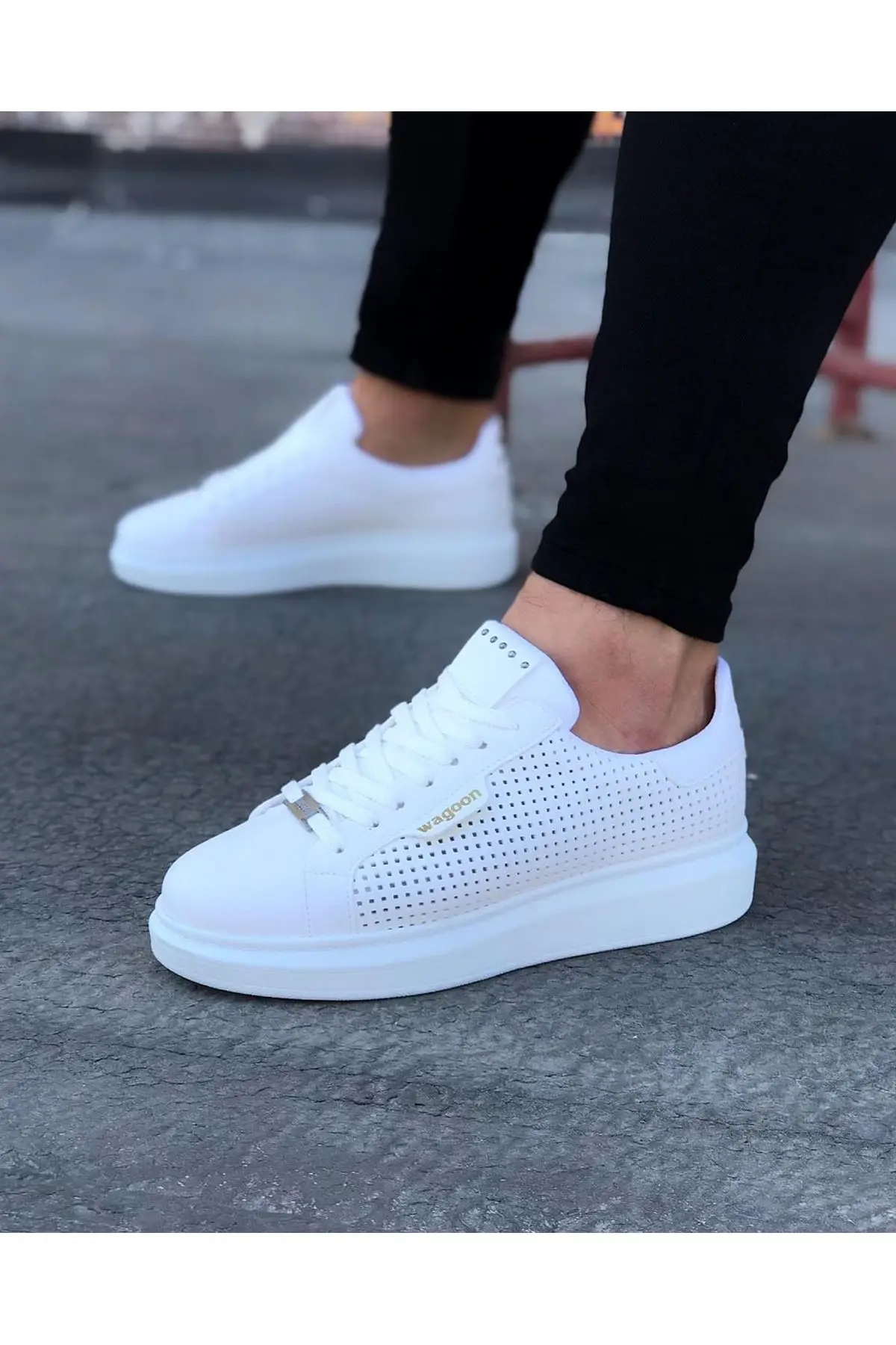 W01 Men's Casual Shoes Summer Shoes For Men Style Shoes Mesh & Perforated Men's Casual Shoes Male Shoes 3 cm High Sole