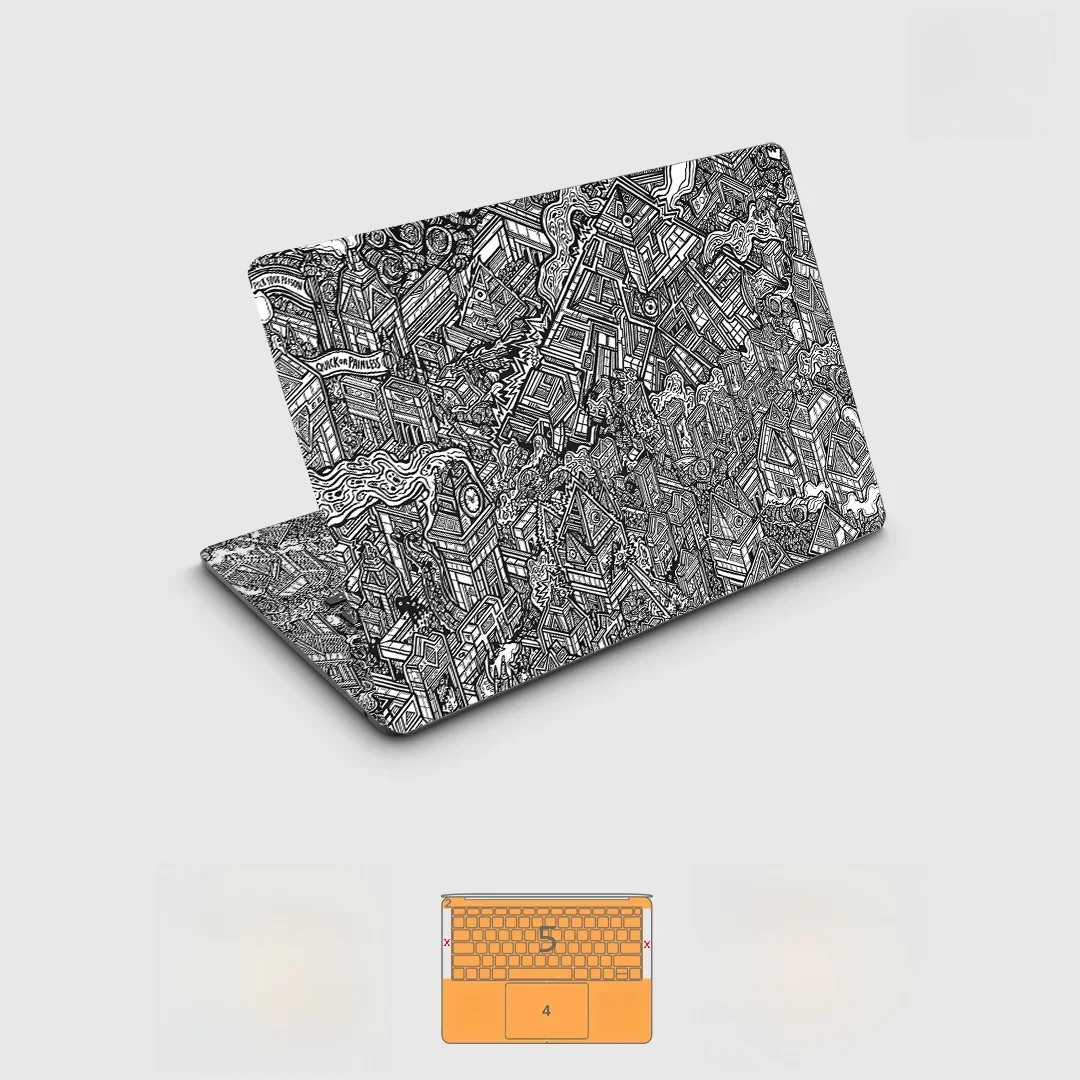 Kolorowa naklejka na Macbook Pro 16 14 15 M1 M2 M3 M4 2021 2023 2024 2025 Pełna naklejka ochronna na ekran — zdjęcie produktu 4