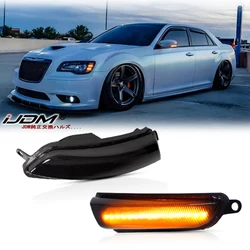 2pcs For Chrysler 300 Sequential Flash Side View Mirror Light  Amber Turn Signal Blinker Light Assembly 2011-2020