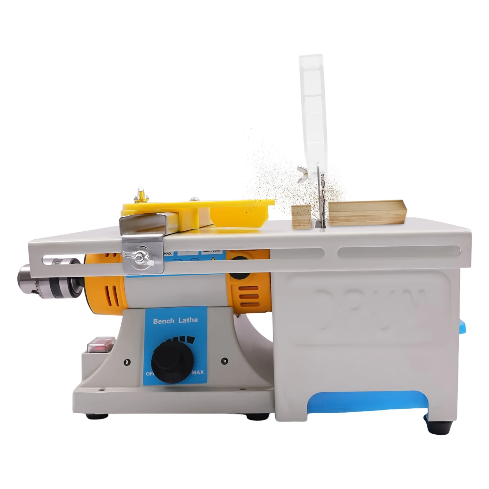 Multifunction Mini Table Saw Woodworking Lathe Electric Polisher Grinder Cutter Large Workbench for Cutting, Grinding, Polishing