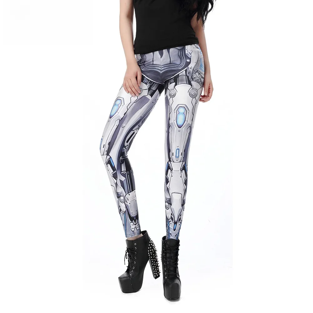NADANBAO MECHA CosPlay kobiety legginsy ROBOT komiks Cartoon drukowane legginsy kobieta legginsy spodnie damskie — zdjęcie 2