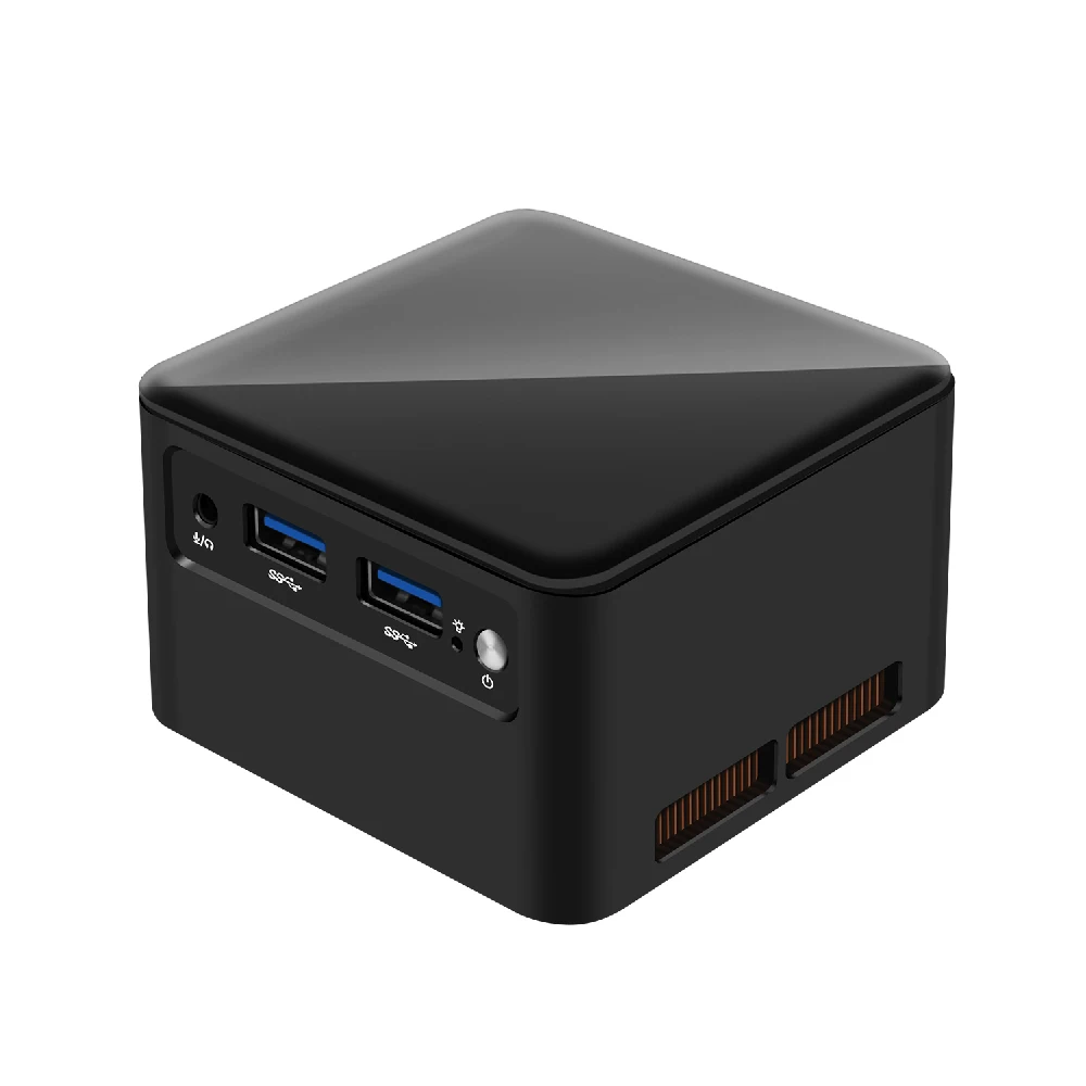 HUNSN Mini PC, HTPC, Desktop Computer,BJ02, Intel N100/N200/I3 N305, 2 x I226-V LAN, Type-C 12-19V, 2HDMI, 3USB3.0, Type-C, TF