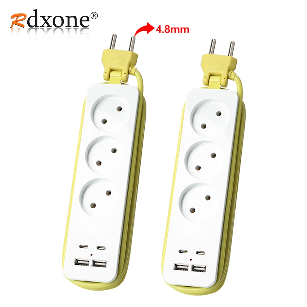 USB Desktop Socket 2AC/3AC EU Plug Strip With USB Charger For Mobile Phone iPad Light 1.5M Extension Socket Portable Plug Socket