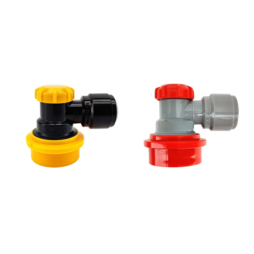 Kegland duotight Keg Ball Lock Déconnexion - (Gas gris) et (liquide noir) Forage à domicile