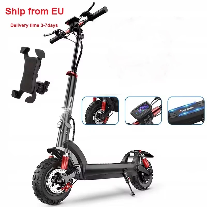 Electric Scooter iscooter ix6 Electric Scooter Foldable off-road 48V 17.5Ah 45KM/with Gag Light 1000W 11inch Dual Shock