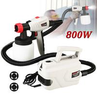 800W Electric＆Airless Spray Gun Split Type Cordless Paint Sprayer Auto Furniture Steel Coating Airbrush 800ML Detachable Tank