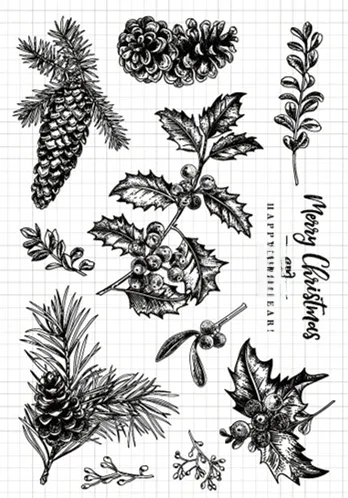 Wyczyść pieczęć boże narodzenie oczekiwanie DIY album z kartami do scrapbookingu prace ręczne z papieru silikonowe gumowe rolki przezroczyste znaczki — zdjęcie 2