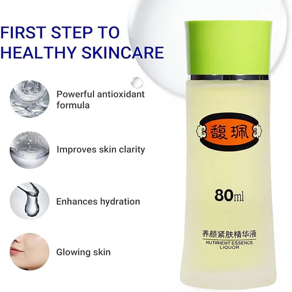 80ml Famous Chinese Brand 80ml Essence Face Serum Face Moisturizing Fade Fine Lines Brightening Face Care