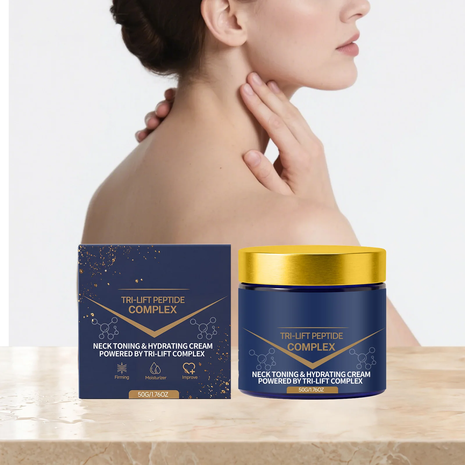 Triple lift Peptide Complex Cream Anti Aging Brighten Skin Smoothing Skin Fine Lines Remove Wrinkle Facial Neck Firming Moisturizer