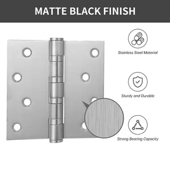 2個裝 4吋x4吋不鏽鋼滾珠軸承門鉸鏈 – 重型銀色合頁,附方角和螺絲 8 最佳銷售 重型鉸鏈 - №6