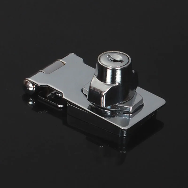 

3-Inch Lock Plate Thickened Lock Catch Drawer Door Lock Hole Free Cabinet Lock Stainless Steel Lock Catch With Key